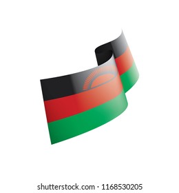 Malawi flag, vector illustration on a white background