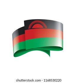 Malawi flag, vector illustration on a white background