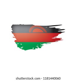 Malawi flag, vector illustration on a white background.
