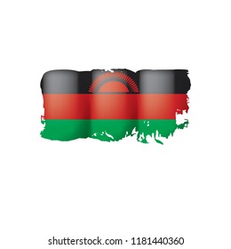 Malawi flag, vector illustration on a white background.