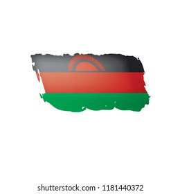Malawi flag, vector illustration on a white background.