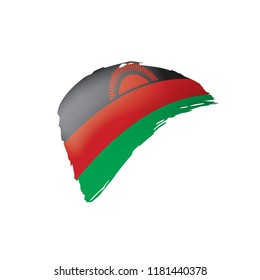 Malawi flag, vector illustration on a white background.