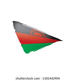 Malawi flag, vector illustration on a white background.