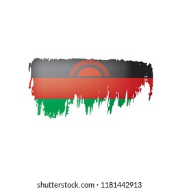 Malawi flag, vector illustration on a white background.