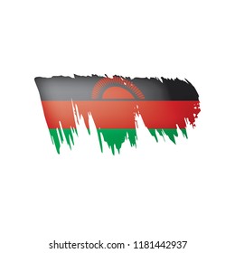 Malawi flag, vector illustration on a white background.