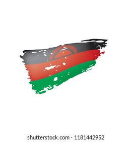 Malawi flag, vector illustration on a white background.