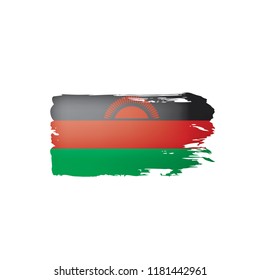 Malawi flag, vector illustration on a white background.