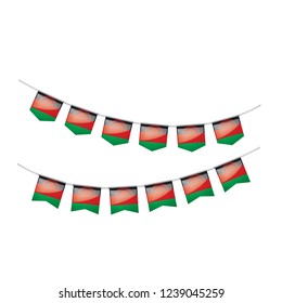 Malawi flag, vector illustration on a white background