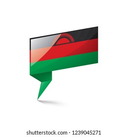 Malawi flag, vector illustration on a white background