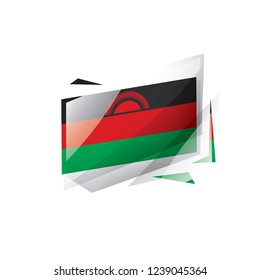 Malawi flag, vector illustration on a white background