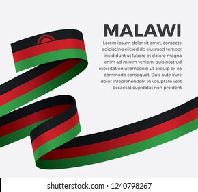 Malawi flag, vector illustration on a white background