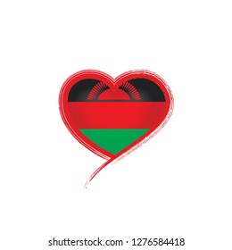 Malawi flag, vector illustration on a white background