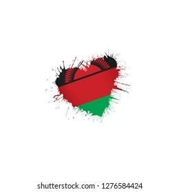Malawi flag, vector illustration on a white background