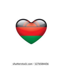 Malawi flag, vector illustration on a white background
