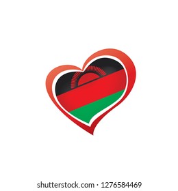 Malawi flag, vector illustration on a white background