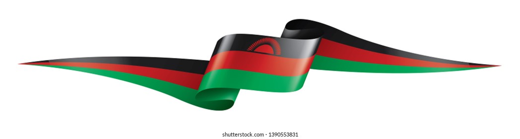 Malawi flag, vector illustration on a white background