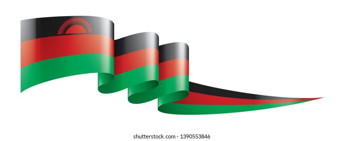 Malawi flag, vector illustration on a white background
