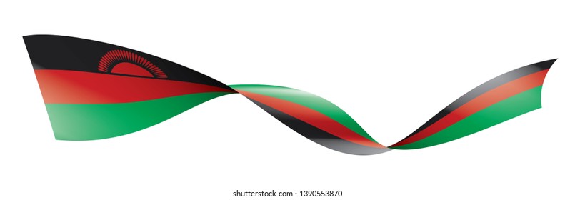 Malawi flag, vector illustration on a white background