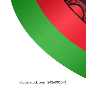 Malawi flag wave isolated on png or transparent background. vector illustration.