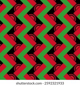 malawi flag zigzag pattern for decoration. vector illustration