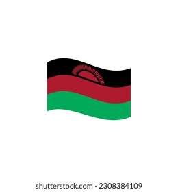Banderas de Malawi conjunto de iconos, símbolo del símbolo del vector del día de la independencia de Malawi