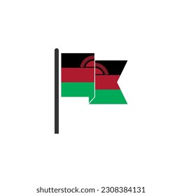 Malawi flags icon set, Malawi independence day icon set vector sign symbol