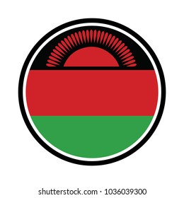 Malawi icon circle isolated on white background. Lilongwe icon vector illustration.