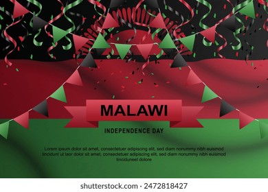 Malawi Independence Day background. Vector illustration.
