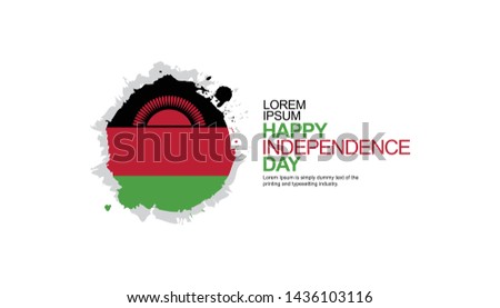 Malawi Independence Day Celebration Illustration Vector Template