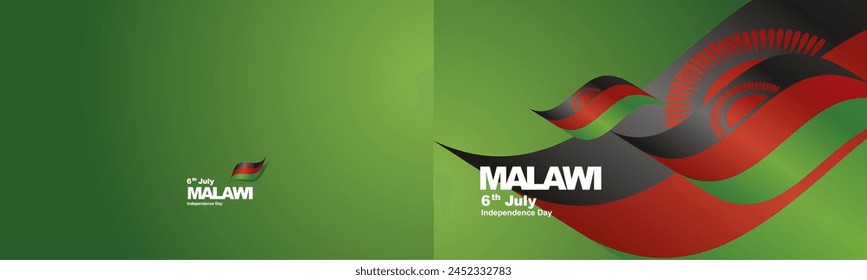 Fondo de la bandera del Día de la Independencia de Malawi