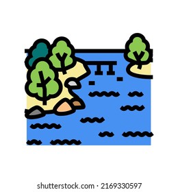 malawi lake color icon vector. malawi lake sign. isolated symbol illustration
