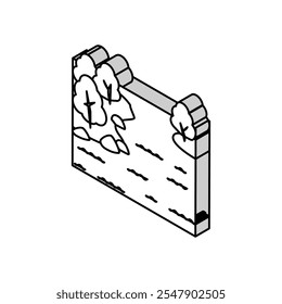 malawi lake isometric icon vetor. símbolo do lago malawi. ilustração de símbolo isolado