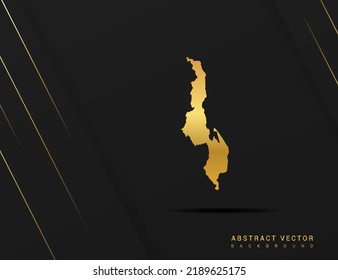 Malawi map of gold gradient style vector Illustration.