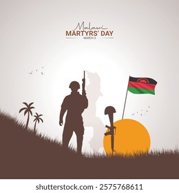 Malawi Martyrs Day Creative Design. Martyrs Day Poster, vector, illustration, March 3.