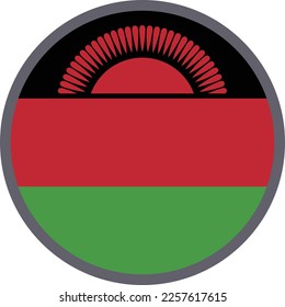 Malawi national flag icon vector Illustration material
