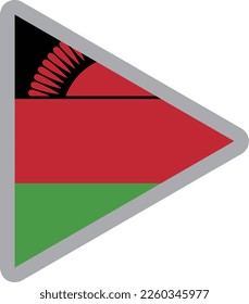 Vector de icono de la bandera nacional de Malawi Material de ilustración