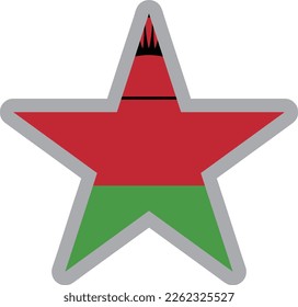 Malawi national flag icon vector Illustration material