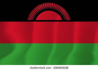 Malawi National flag soft waving background illustration