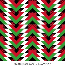 malawi pattern design. african motif. chevron background. vector illustration