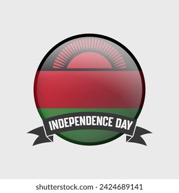 Malawi Round Independence Day Badge