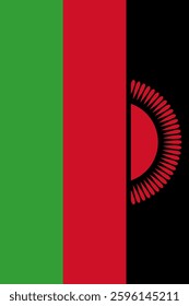 Malawi Vertical Flag, Vertical Flag Malawi