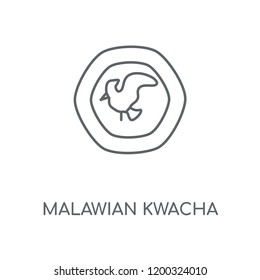 Malawian Kwacha linear icon. Malawian Kwacha concept stroke symbol design. Thin graphic elements vector illustration, outline pattern on a white background, eps 10.