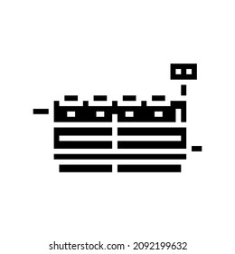 malaxer Maschinen glyph Symbol Vektorgrafik. Malaxer-Maschinen signieren. isoliertes Kontursymbol