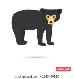 Malay bear color flat icon