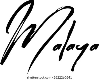 Malaya Baby Girl Name In Stylish Brush Typography Text