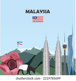 MALAYSIA BUILDING FEATURE SABAH MALAYAM TAPIR RAFFLESIA