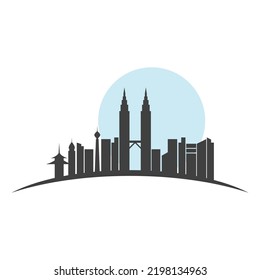 Plantilla de diseño de icono de construcción de Malasia