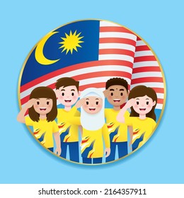 Malaysia Celebrated Merdeka Day With Malay, Chinese, Indian, Iban And Kadazan