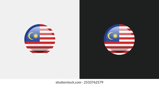 Malaysia Circle Flag Round National Flag
