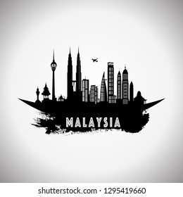 Malaysia City Modern Skyline Vector Template - Vector